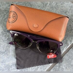 Ray-Ban RB4132 Cathy Clubmaster Sunglasses 737/32 Shiny Dark Violet Gunmetal
